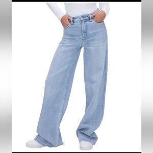 Good American Light Blue Flare Jeans
